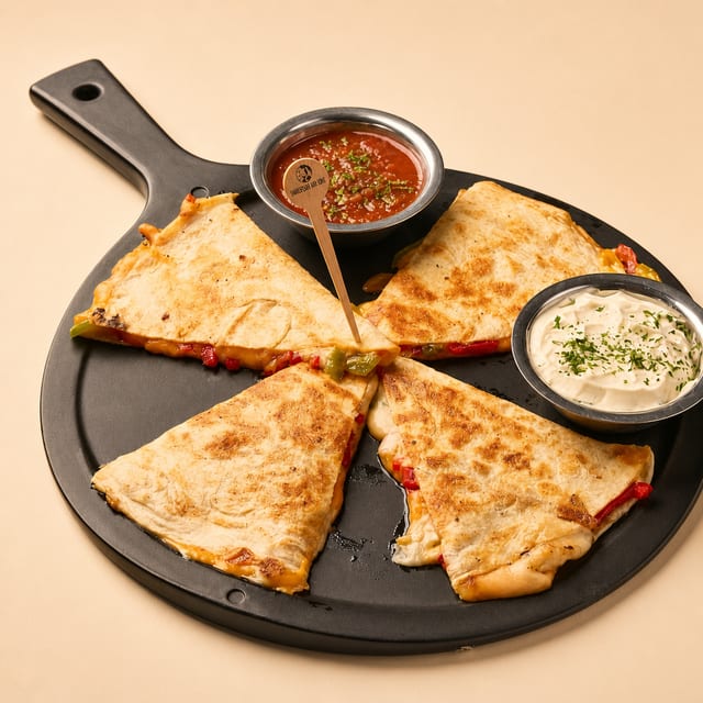 Three Cheese Quesadilla.